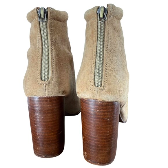 Jeffrey Campbell Rumble Ankle Boots Women's 8 Havana Tan Suede Block Heel Bootie - Picture 5 of 11